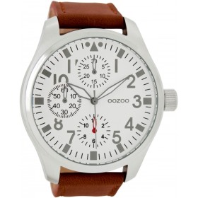 OOZOO Timepieces 50mm Brown Leather Strap C7485